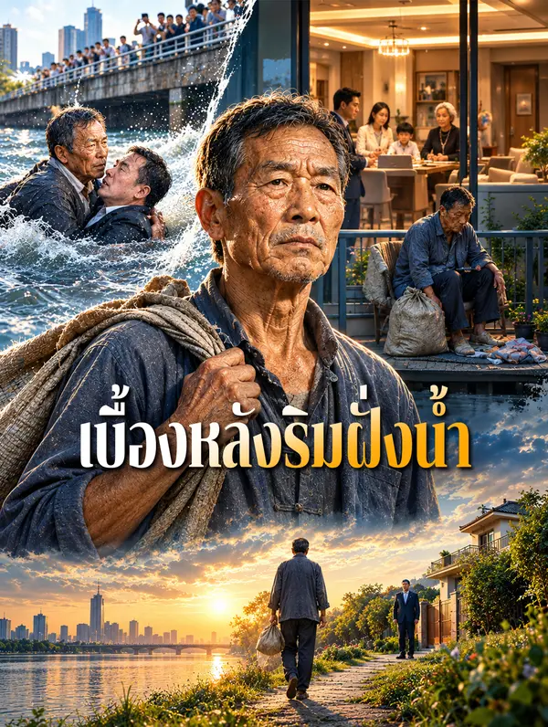 เบื้องหลังริมฝั่งน้ำ
