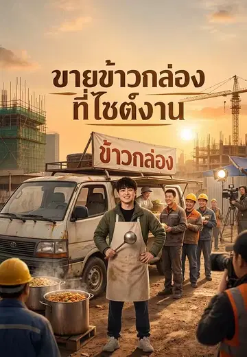 ขายข้าวกล่องที่ไซต์งาน